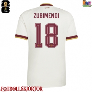 Spanien Martin Zubimendi #18 Bortatröja VM 2026 Kortärmad